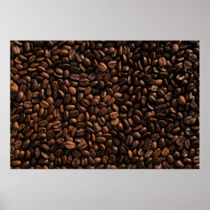 Pôster Textura dos feijões de café