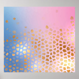 Poster Textura Dourada: fundo abstrato de gradiente