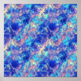 Pôster Textura Enrugada Azul Azure