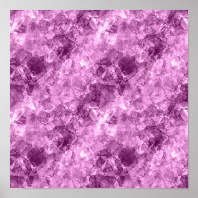 Pôster Textura Enrugada Rosa Escuro (Frente)
