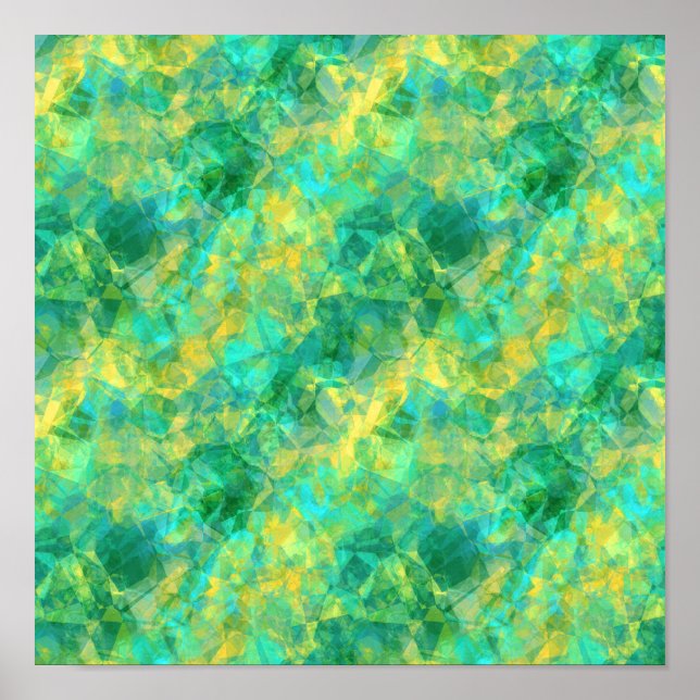 Poster Textura Enrugada Verde Esmeralda (Frente)