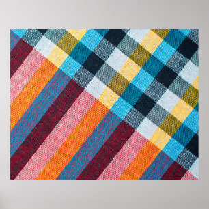 Poster Textura fechada de Tecido, estilo tailandês