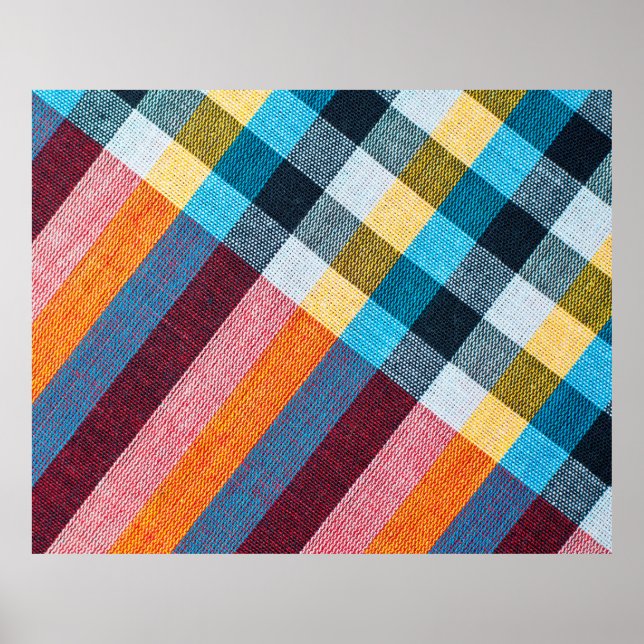 Poster Textura fechada de Tecido, estilo tailandês (Frente)