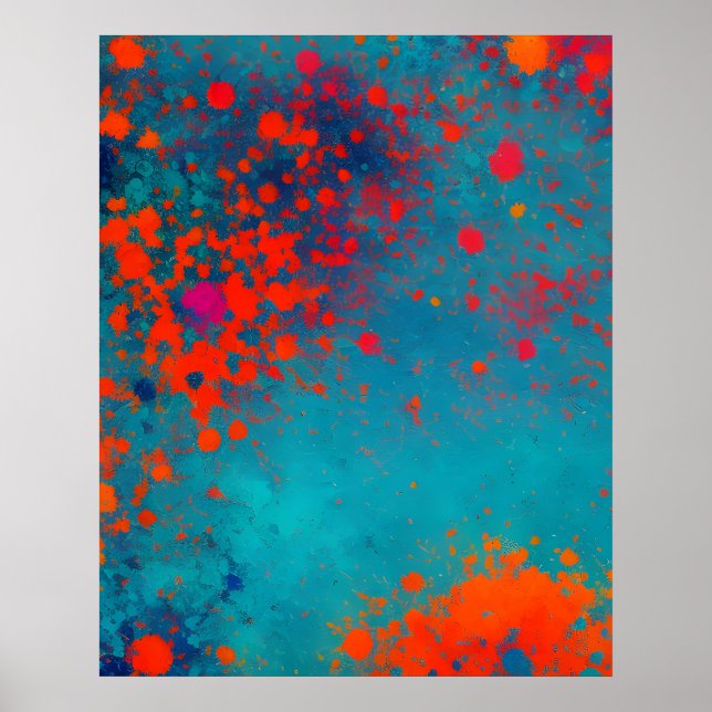Poster Textura fractal abstrata (Frente)