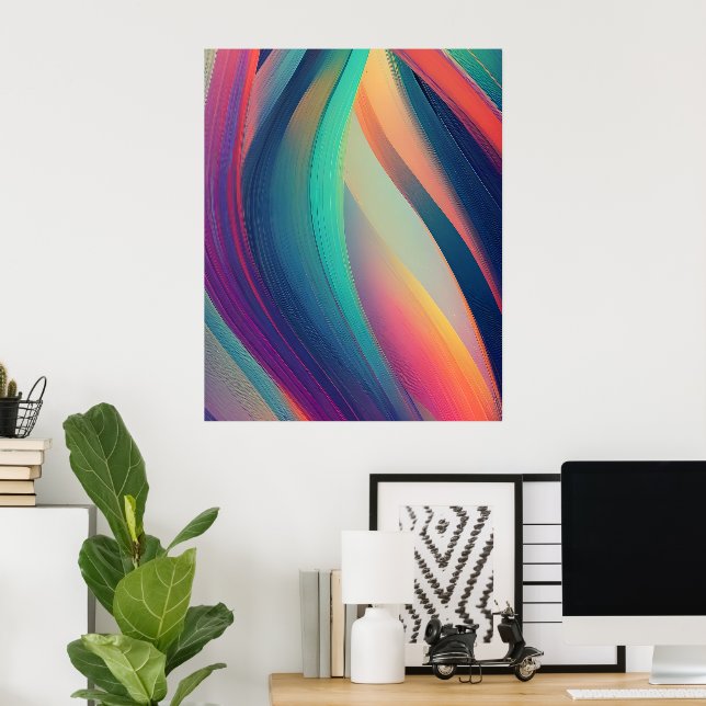 Poster Textura fractal abstrata (Escritório em casa)