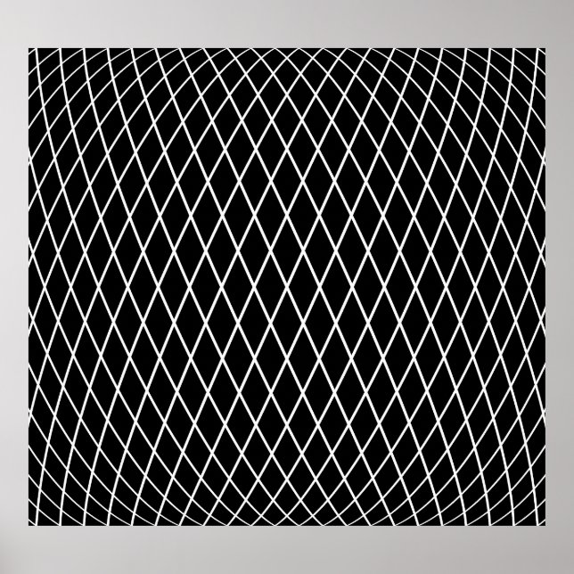 Poster Textura geométrica de lattice de diamante. (Frente)
