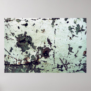 Poster Textura metálica com arranhões e fissuras, um