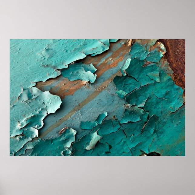 Poster Textura metálica com arranhões e fissuras, um (Frente)