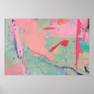 Poster Textura multicolor de tinta a óleo. fundo de abstr