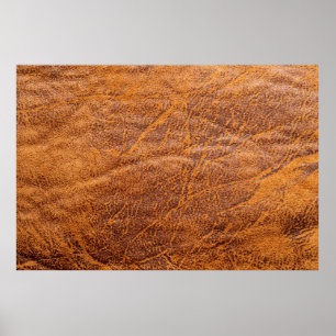 Poster Textura natural de couro castanho, couro, esqui