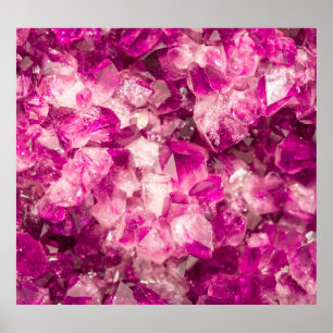Poster Textura Sem Olho De Cristal Rosa Ametista.