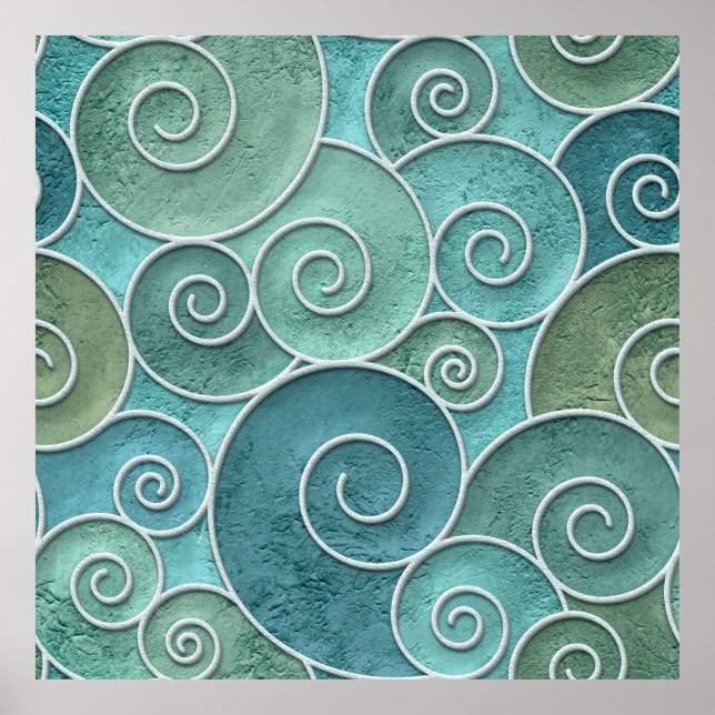 Poster Textura sem soldadura de parede com espiral, (Frente)