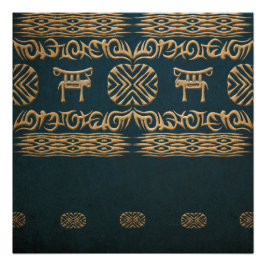 Pôster Textura tribal africana étnica.