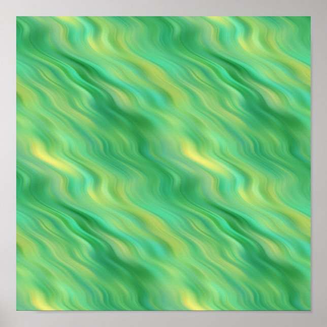 Pôster Textura verde-ondulada (Frente)
