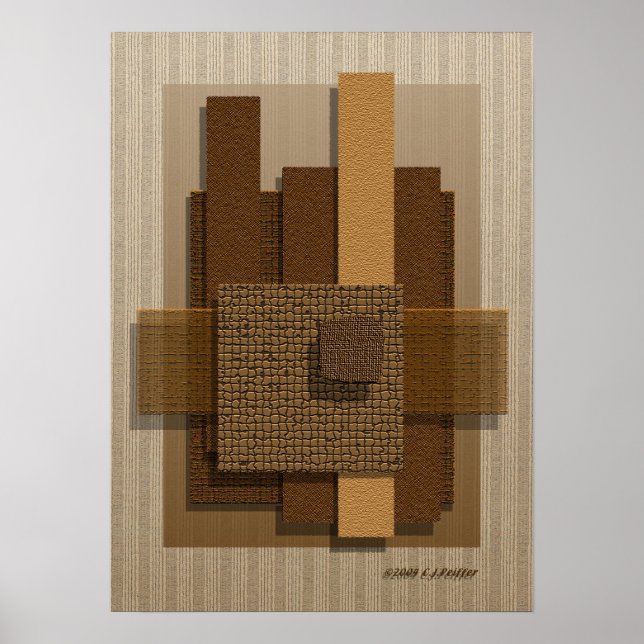 Pôster 'Texturas e sombras neutras' (Frente)