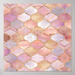 Poster Texturas Minerais do Pastel de Marrocos