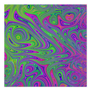 Pôster texturas psicodélicas