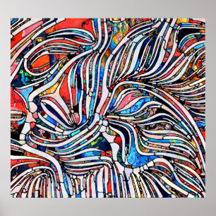 Poster Texturas quebradas: unidade de vidro contida