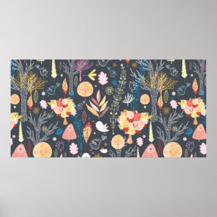 Poster texture autumn forest