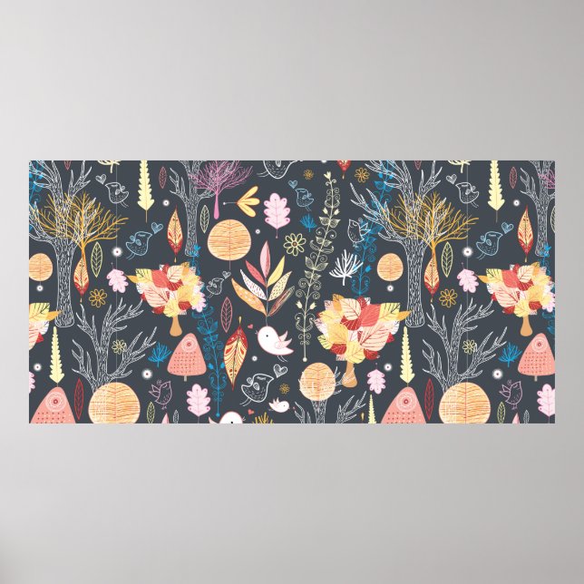 Poster texture autumn forest (Frente)