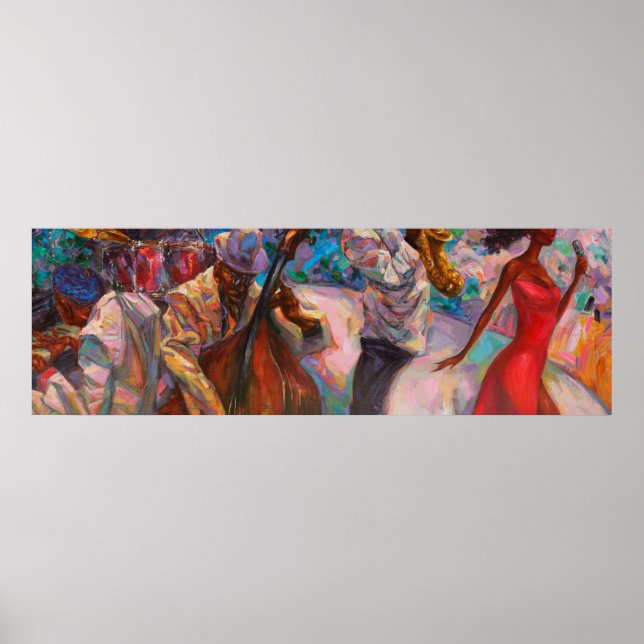 Poster texture, oil painting, art, jazz, blues, tradition (Frente)