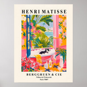 Poster Texugo Na Banheira Matisse Banheiro Animal Rosa Me