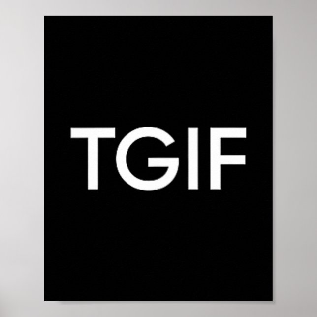 Poster Tgif Divertido Graças a Deus Sexta-feira Declaraçã (Frente)