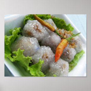 Pôster Thai Sago com Chili ... Comida na rua Tailândia