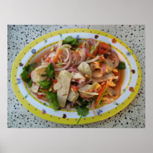 Pôster Thai Spicy Sausage Salad ... Asian Street Food