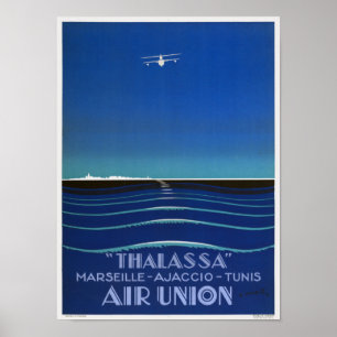 Poster Thalassa France - Viagens vintage de 1927