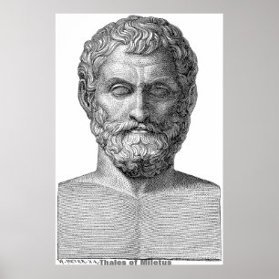 Poster Thales de Miletus / grego Philosopher /