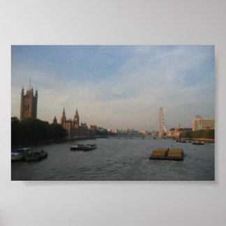 Pôster Thames River, Londres; outubro de 2005