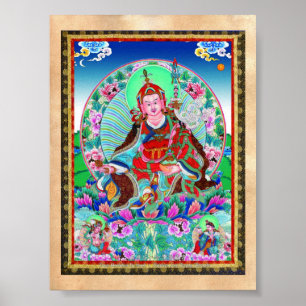 Poster Thangka tibetano oriental legal Padmasambhava