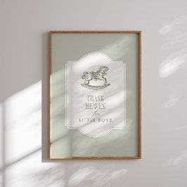 Poster Thank Heaven for Little Boys Wall Art