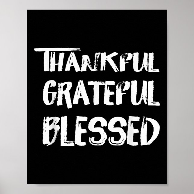 Poster Thankful Grateful Blessed Christmas Shirts For Men (Frente)