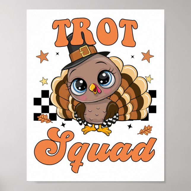 Poster Thanksgiving Turkey Trot Squad  (Frente)