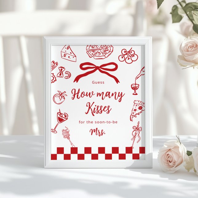 Poster That's Amore How many kisses Italian theme (Criador carregado)