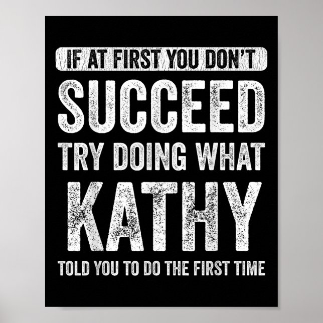 Poster That's My Name Co. Kathy Women's Black Modern Lett (Frente)