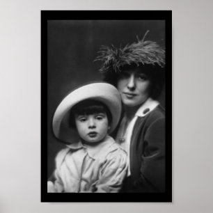 Pôster Thaw, Evelyn Nesbitt e Son por Arnold Genthe,1913