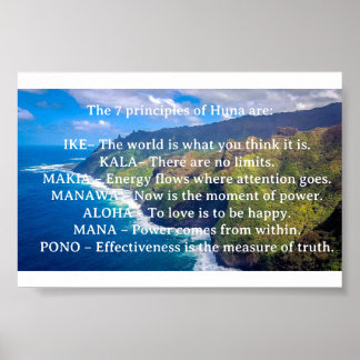 Poster The 7 Principles of Huna