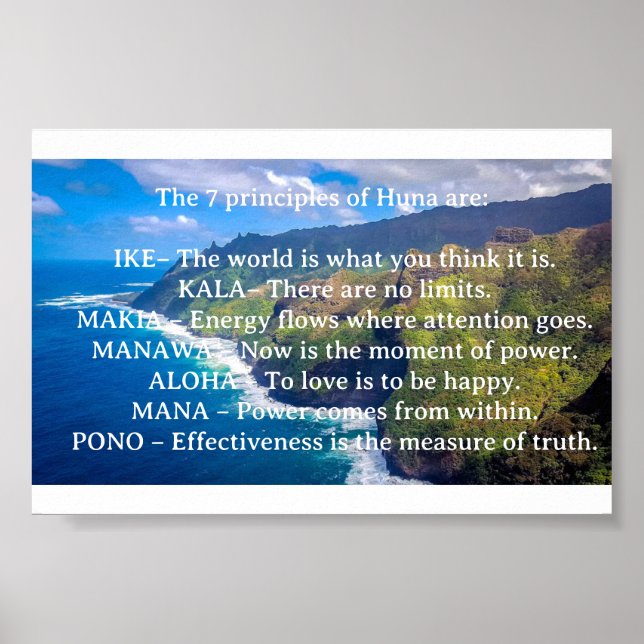 Poster The 7 Principles of Huna (Frente)