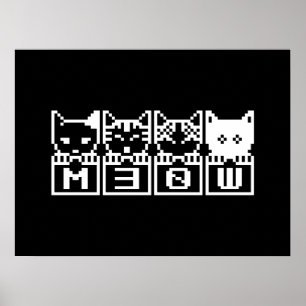 POSTER THE 8-BIT CATS M30W