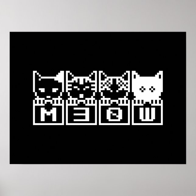 POSTER THE 8-BIT CATS M30W (Frente)