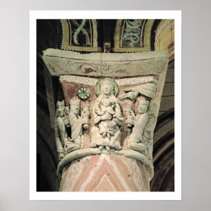 Pôster The Adoration of the Magi, column capital (stone)