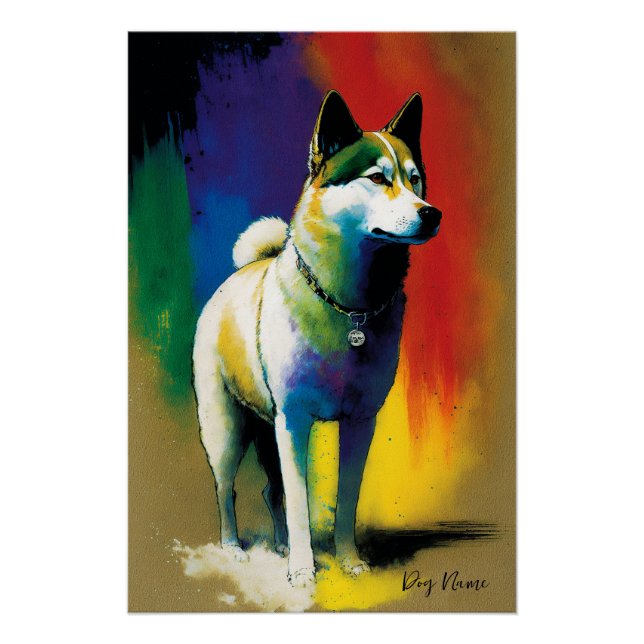 Pôster The Akita Dog - Composition 009 (Frente)