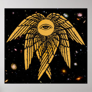 Pôster The All Seeing Eye of Providence in Gold