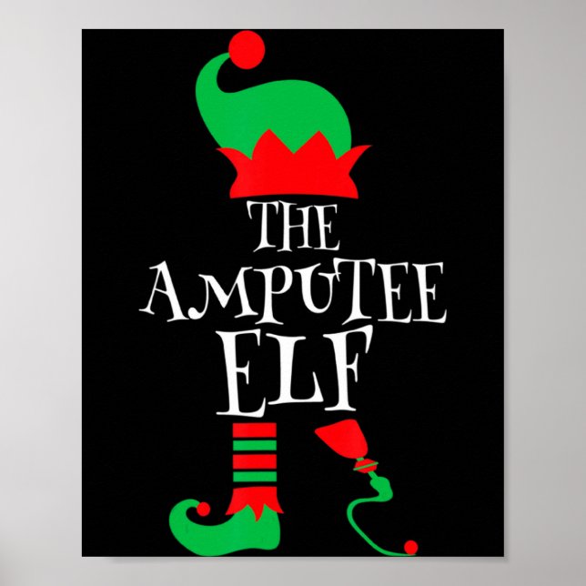 Poster The Amputee Elf Christmas Funny Limb Surgery Joke  (Frente)