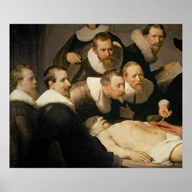 Poster The Anatomy Lesson of Dr. Nicolaes Tulp, 1632 (Frente)