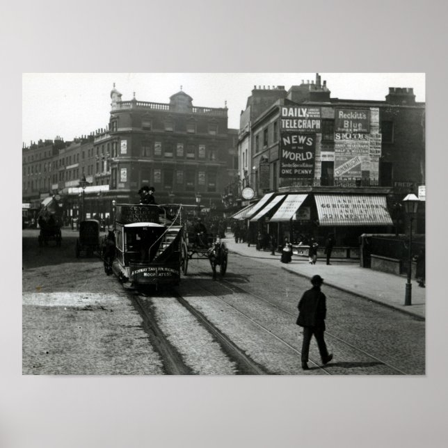 Pôster The Angel, Islington, Londres, c.1890 (Frente)