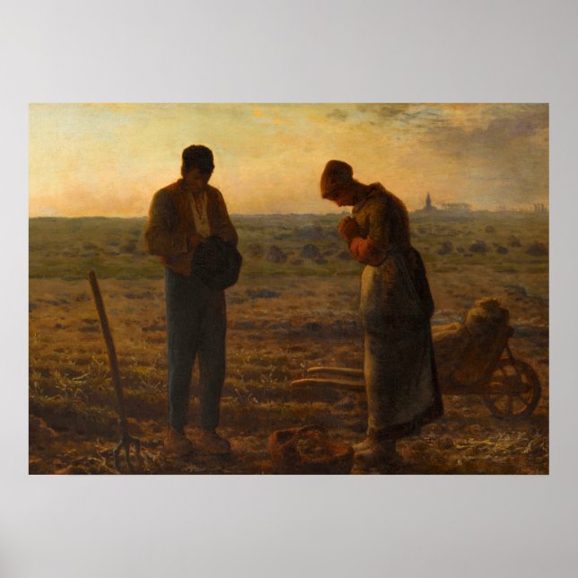 Poster The Angelus, 1857-1859 by Jean-Francois Millet (Frente)